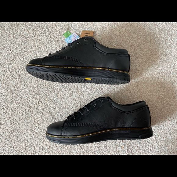 Dr Martens Gibson Work Safety Black Leather Air Sole Steel Toe Cap Mens Shoes 14 - Picture 5 of 5